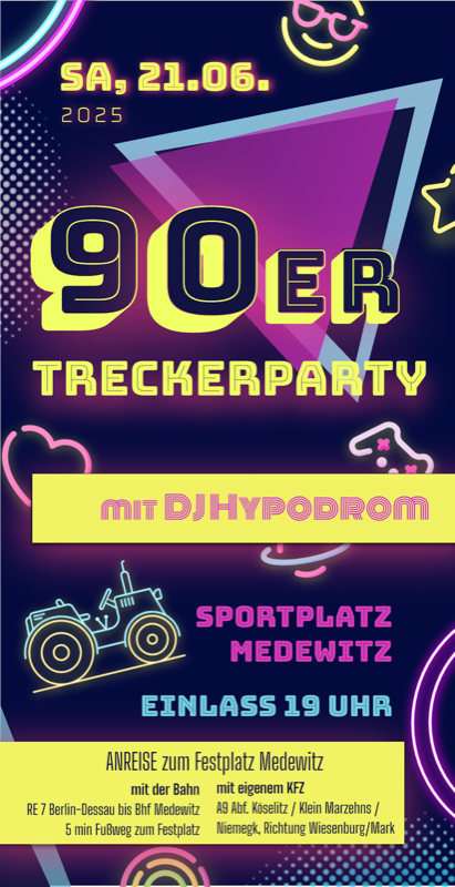 90er Party 2025 Flyer